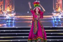 Vanessa Kraljevic impacta con traje de Tinku en Miss Mundo